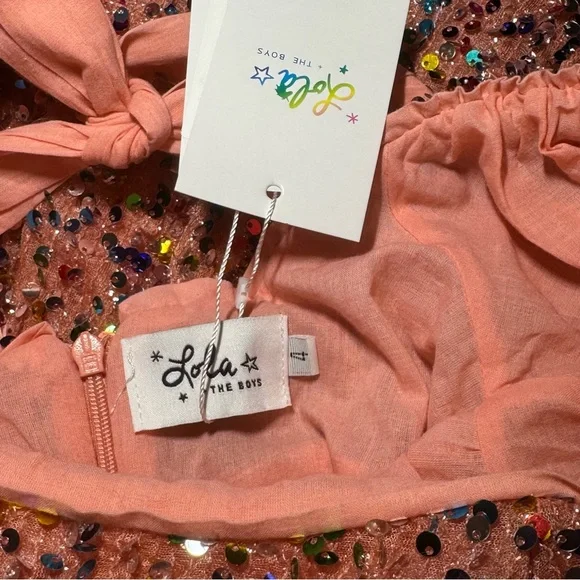 Lola + The Boys Sequin Strawberry Birthday Cake Pink Dress size 4 NWT - Picture 10 of 15